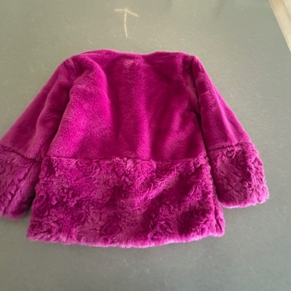 NWOT-Cat & Jack 5T Faux Fur Pink Medium Weight Coat-Never worn/washed - Picture 5 of 7